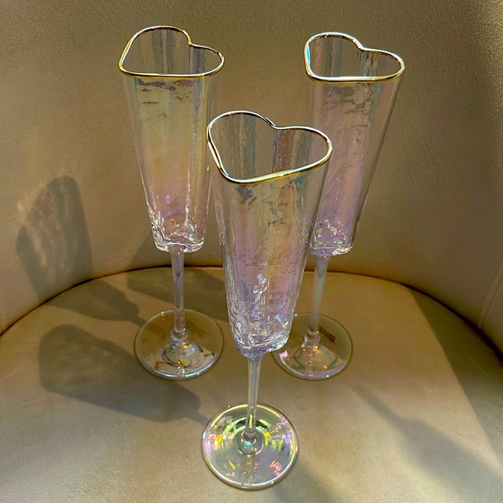 Glass irredentist champagne glasses